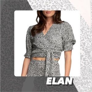 NWT Elan Cropped Wrap Top